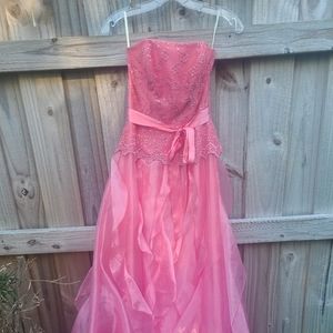 Y2K Pink Jessica McClintock Prom Dress